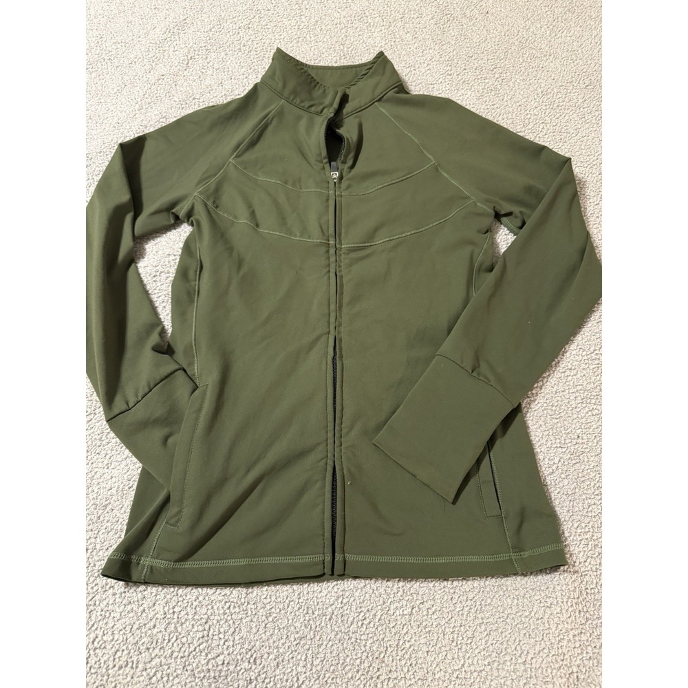 Born Primitive Women's Olive Green Full Zip Running Jacket Athletic Size Small